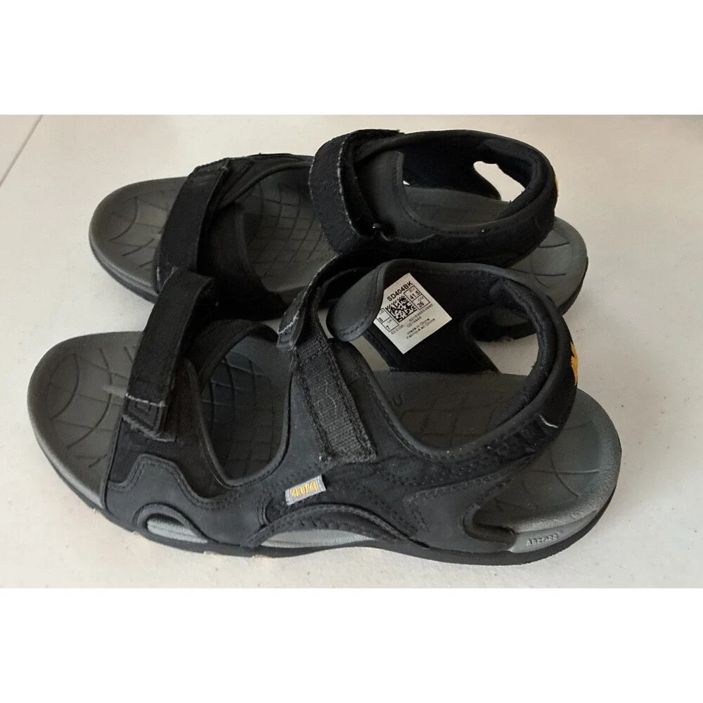 New Balance 404 Sandals SD404BK Adjustable Straps Leather Suede Sporty Hiking 8